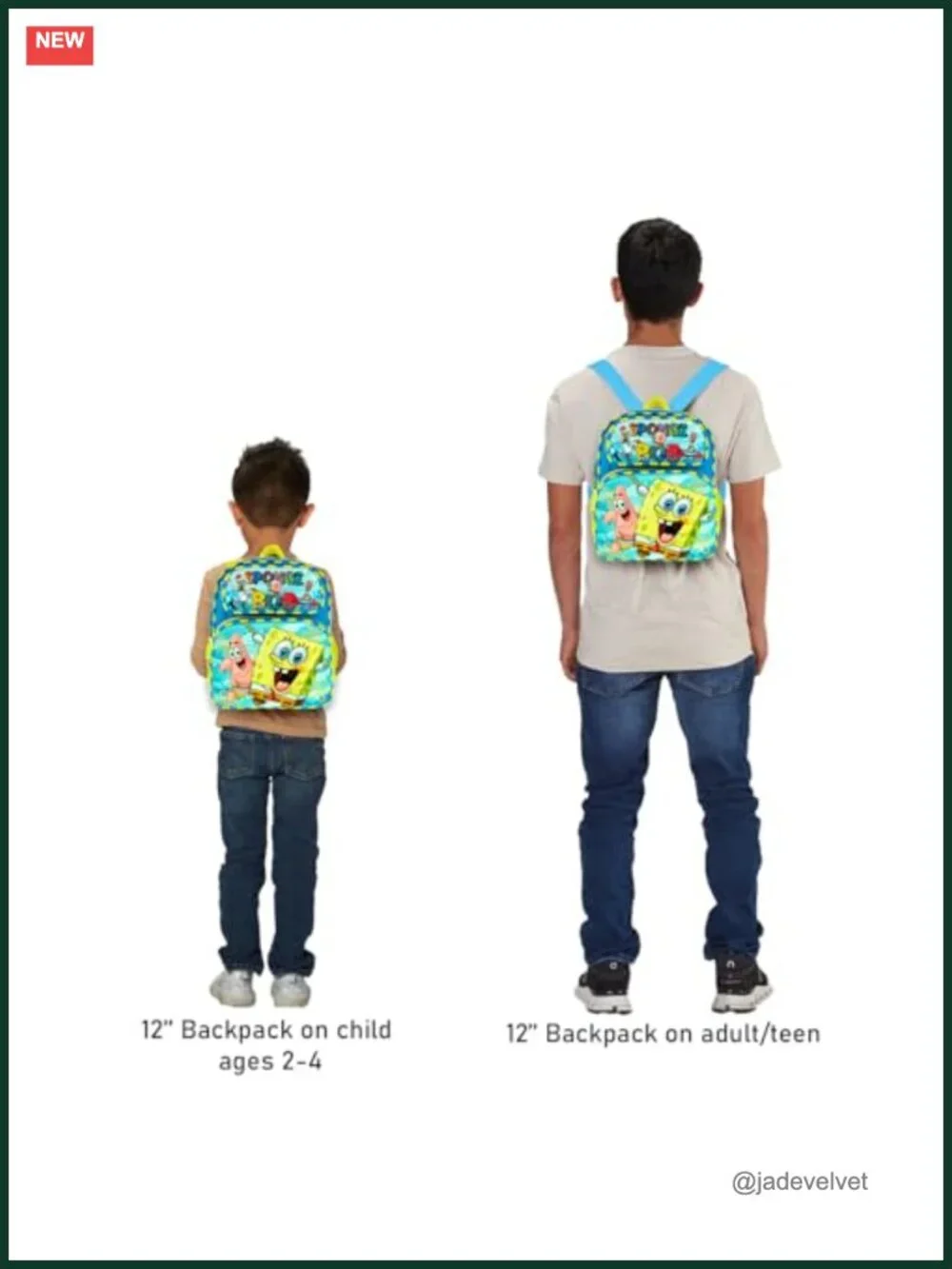 SpongeBob Mini Backpack Set with Water Bottle & Stickers